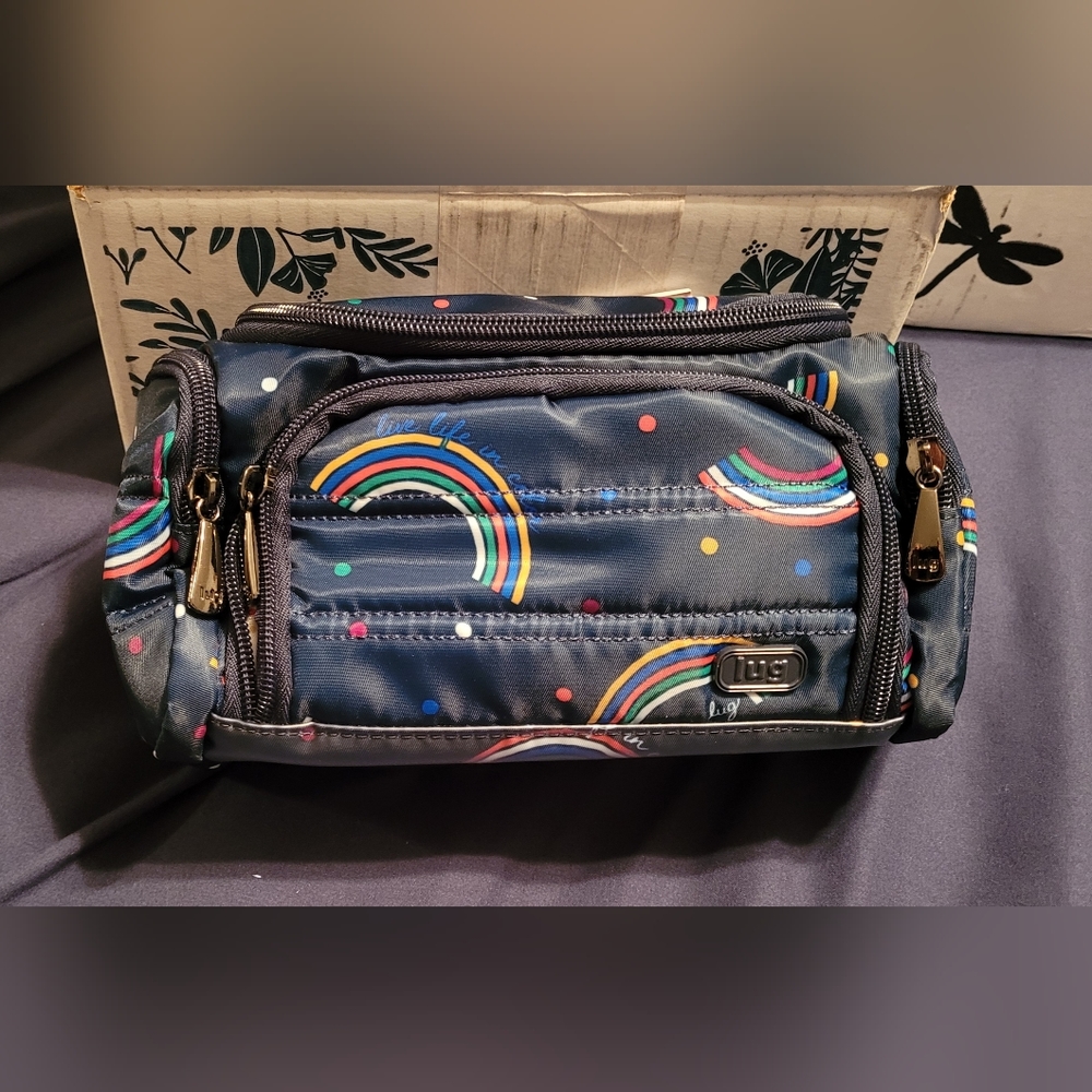 LUG Mini Trolley Bag in Rainbow Navy NWT